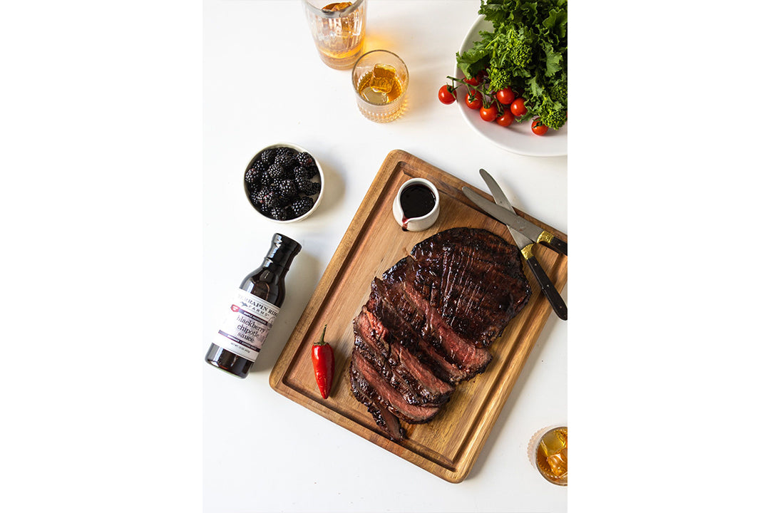 Flank Steak with Terrapin Ridge Farms Blackberry Chipotle Sauce Flank Steak with Terrapin Ridge Farms Blackberry Chipotle Sauce